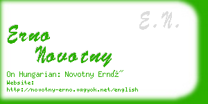 erno novotny business card